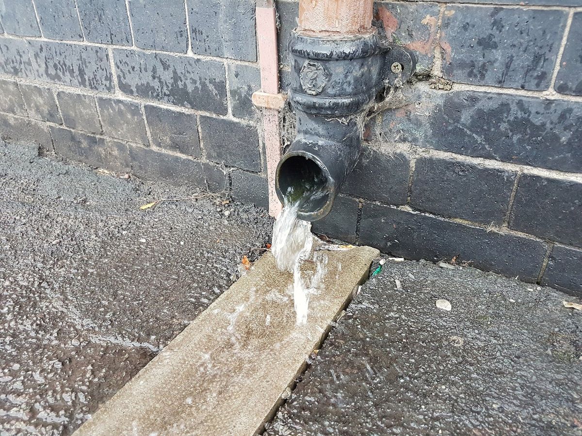 Downspout (illustrative stock photo)